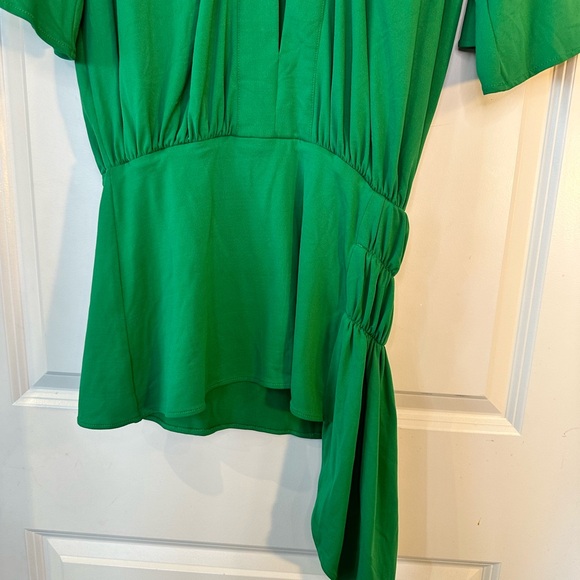 NEW Misile NYC Green Queen Of Morocco Asymmetrical Key Hole Front & Back Top, S - Picture 8 of 11